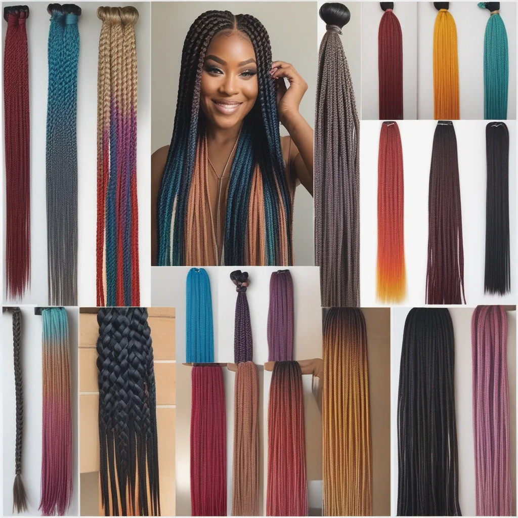 Knotless braids styles with color