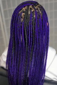 Purple Medium Knotless Box Braids